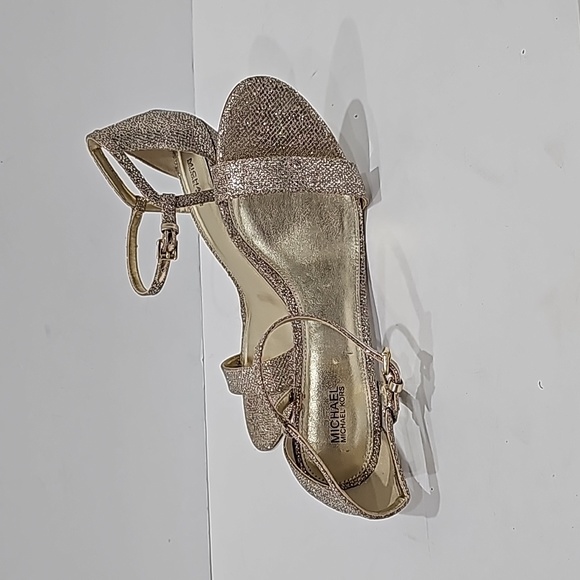 Michael Kors gold glitter high heels sandles size 9.5 party evening - Picture 10 of 14